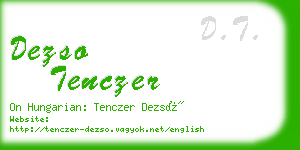 dezso tenczer business card